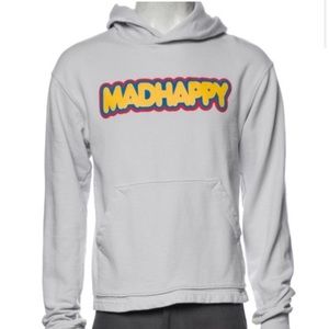 MadHappy Light Grey Bubble Letter sweatshirt size small